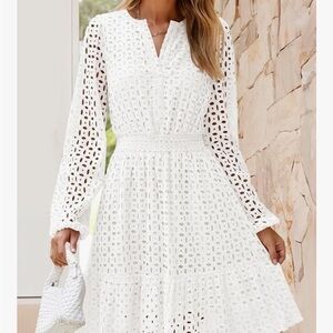 New White Eyelet Dress